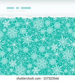 Snowflake Texture Horizontal Torn Seamless Pattern Background