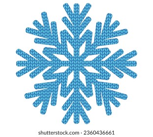 snowflake in the texture of a knitted sweater