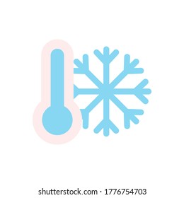 Snowflake, thermometer icon. Simple color vector elements of forecast icons for ui and ux, website or mobile application