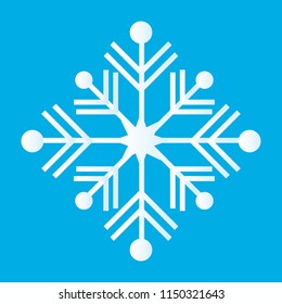Snowflake thin line ftat design