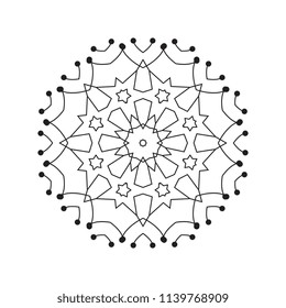 Snowflake thin line icon isolated on white background. Snow flake element for winter design and decoration. Refrigerator vector symbol or logo