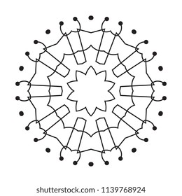 Snowflake thin line icon isolated on white background. Snow flake element for winter design and decoration. Refrigerator vector symbol or logo