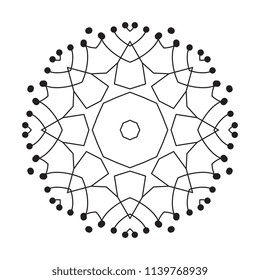 Snowflake thin line icon isolated on white background. Snow flake element for winter design and decoration. Refrigerator vector symbol or logo