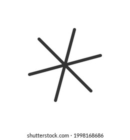 Snowflake thin line icon. Symbol in trendy outline style. Premium design for web and apps. Perfect for UI. 