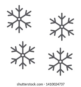 Snowflake thin line icon, winter and forecast, snow sign, vector graphics, a linear pattern on a white background, eps 10.