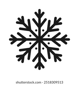 Snowflake thin line icon.Frozen sign.Decorative element for Christmas and New Year holiday.Transparent background.Simple black line snow icons.Vector illustration EPS 10