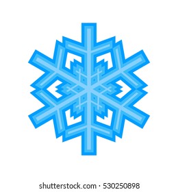 Snowflake. Transparent background.