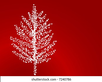 snowflake tree (rough edges on flakes)