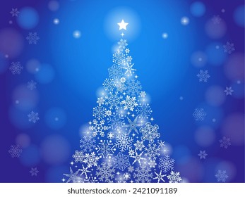 Schneeflocken, Vektorgrafik Blau