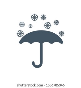 Snowflake umbrella Icon graphic. vector illustration isolated on white background.