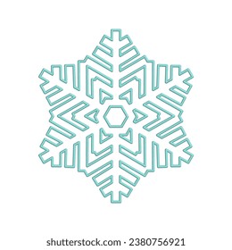 Snowflake variation icon collection. Ice crystal . Winter symbol. Vector illustration.