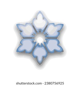 Snowflake variation icon collection. Ice crystal . Winter symbol. Vector illustration.