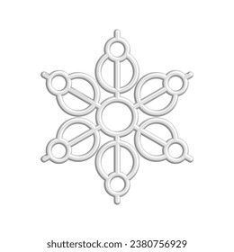 Colección de iconos de variación de copo de nieve. Cristal de hielo. Símbolo de invierno. Ilustración vectorial.