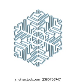 Snowflake variation icon collection. Ice crystal . Winter symbol. Vector illustration.