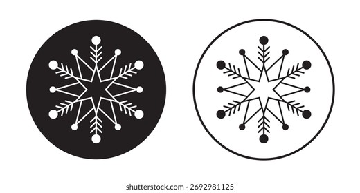Snowflake variations icon collection. Snowflakes white ice crystal on white background. Winter symbol. Christmas logo sign.