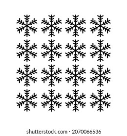 Snowflake vector art graphics winter suitable for web design, etc.