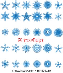 Snowflake Vector Art, Stock Vector