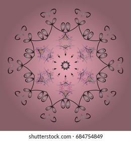 Snowflake vector background color. Weather illustration ice collection. Vector illustration. Xmas frost snow flake isolated silhouette symbol. Winter christmas snow flat crystal element.