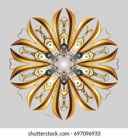 Snowflake vector background color. Winter christmas snow flat crystal element. Vector illustration. Weather illustration ice collection. Xmas frost snow flake isolated silhouette symbol.