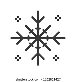 Snowflake vector, Chirstmas related solid design icon