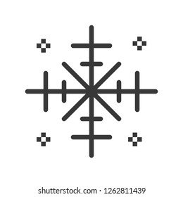 Snowflake vector, Chirstmas related solid design icon