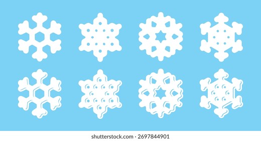 Navidades de copo de nieve ilustración de dibujos animados lisos brillantes