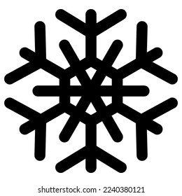 Snowflake vector Christmas icon logo snow, Outline style