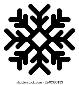 Snowflake vector Christmas icon logo snow, Outline style