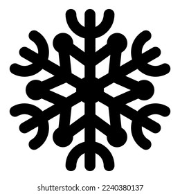 Vector de copo de nieve Icono de Navidad nieve, estilo de esquema