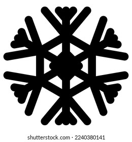 Vector de copo de nieve Icono de Navidad nieve, estilo de esquema