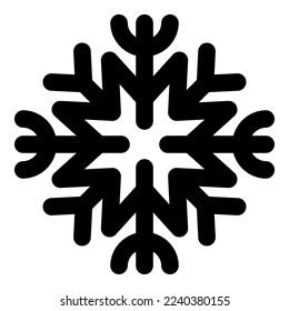 Snowflake vector Christmas icon logo snow, Outline style