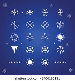 Vector de copo de nieve Icono de Navidad nieve Papá Noel caricatura símbolo de ilustración gráfico