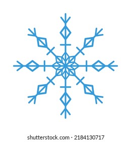 Vector de copo de nieve. Icono de Navidad con copos de nieve. Nieve aislada sobre fondo blanco. Ilustración del vector