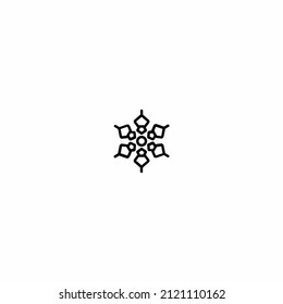 Icono de Nieve sobre el Vector de Nieve de Navidad aislado en fondo blanco
