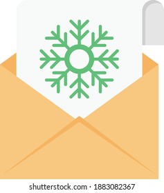snowflake vector colour flat icon