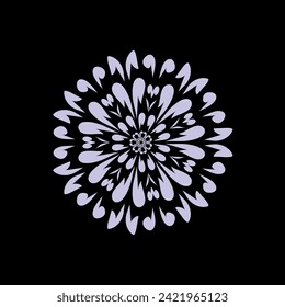 Vector de copo de nieve Flores acuáticas creativas
