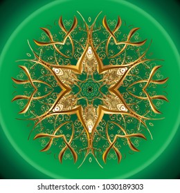 Snowflake vector design on colorful background. Snow flakes background.