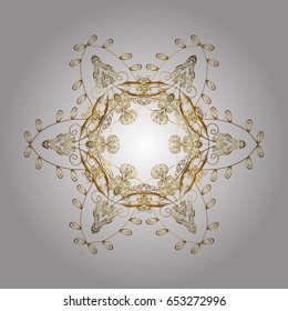 Snowflake vector design on white background. Snow flakes background.