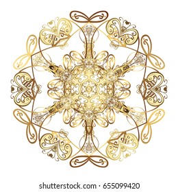 Snowflake vector design on white background. Snow flakes background.