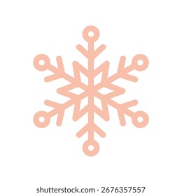 Snowflake. Vector geometric illustration of traditional Christmas winter decor