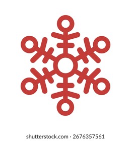 Snowflake. Vector geometric illustration of traditional Christmas winter decor