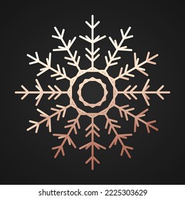 Snowflake vector gold luxury style isolated