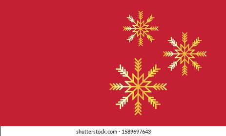 Snowflake vector. Gold Snowflake vector. wallpaper. free space for text.