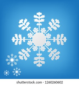 Snowflake Vector Paper Art Craft Style Stock Vector (Royalty Free ...