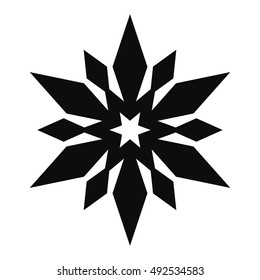 Snowflake Vector Icon For Backgrounds, Logos, Stickers, Labels, Tags And Other Design.