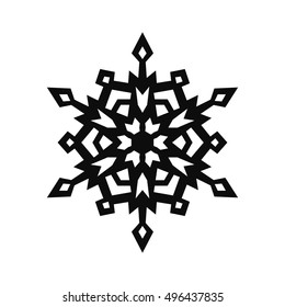 Snowflake Vector Icon For Backgrounds, Logos, Stickers, Labels, Tags And Other Design.