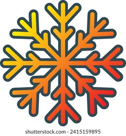 Snowflake vector icon. Can be used for printing, mobile and web applications.