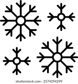 Snowflake vector icon. Can be used for printing, mobile and web applications.
