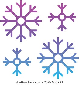 Snowflake vector icon. Can be used for printing, mobile and web applications.