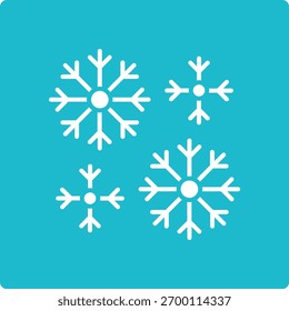 Icono de Vector de copo de nieve. Se puede utilizar para aplicaciones de impresión, móviles y de Web.
